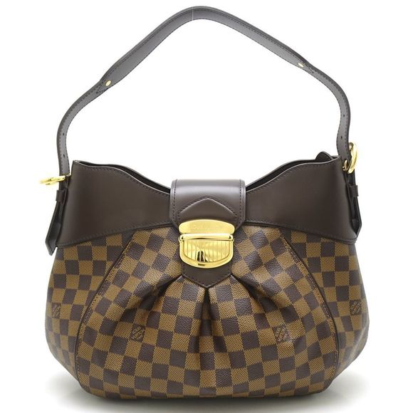 Louis Vuitton Damier Sistina MM Ebene Shoulder Bag Brown - Picture 1 of 6